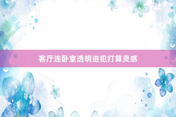 客厅连卧室透明进犯打算灵感